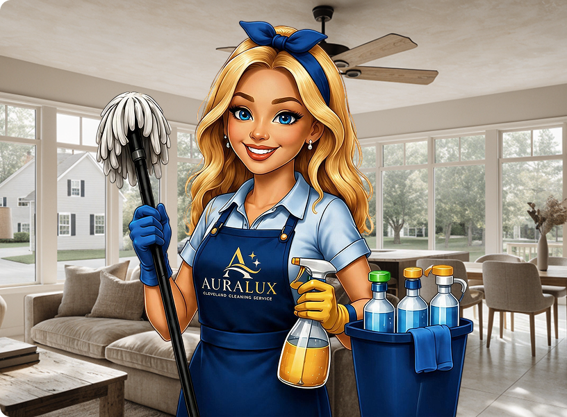 AuraLux cleaning specialist ready to help